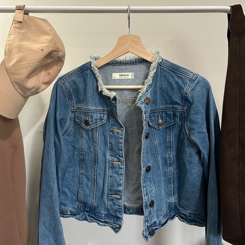 Twik Blue Frayed Denim Jacket